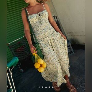 Free People Lavender Daze Dress Size M Green Combo New